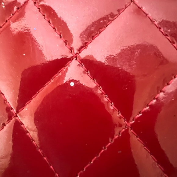 Authentic Red Patent Leather Chanel Zippy Wallet - Picture 5 of 11